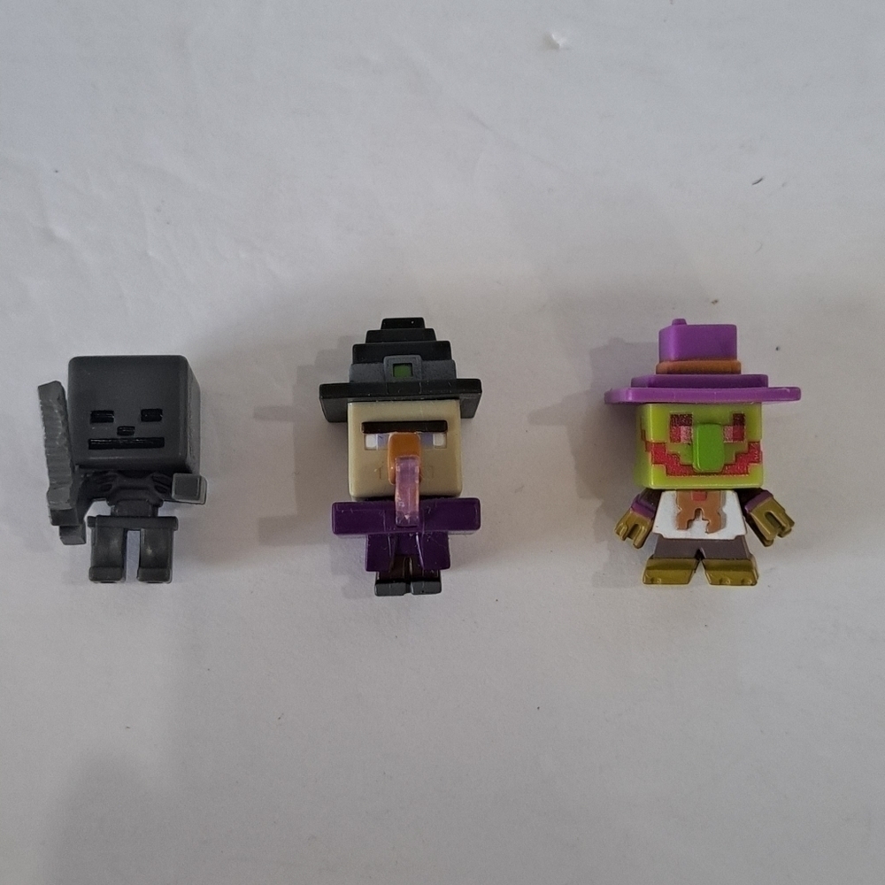 Mine craft Potion Drinking Witch Wither Skeleton Mojang Lot of 3 Matell Toys